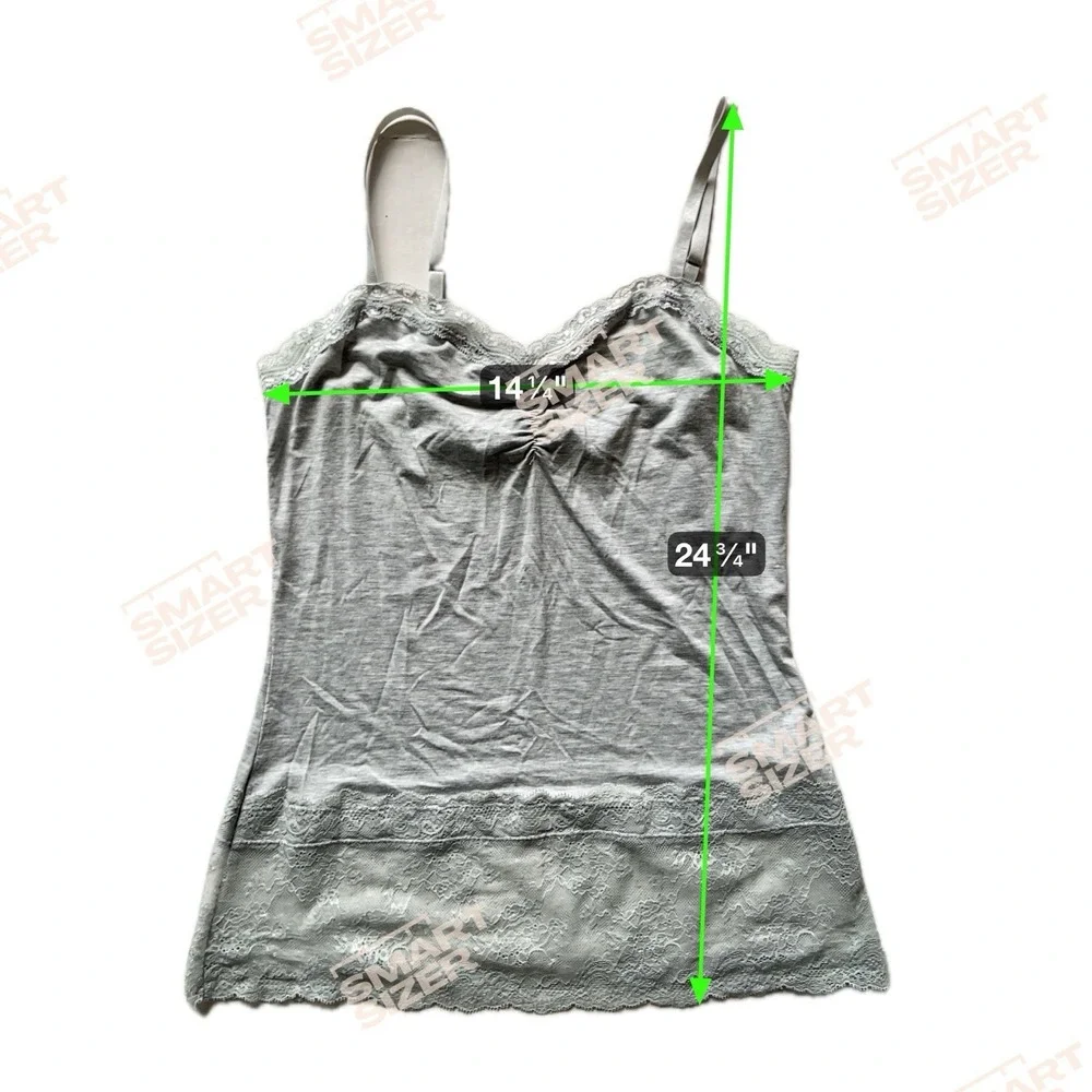 White House Black Market Womens Lace Trim Cami Tank Top Size S Y2K Office Siren